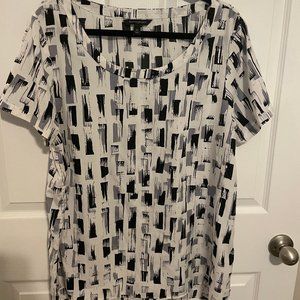 White and Blue Blouse